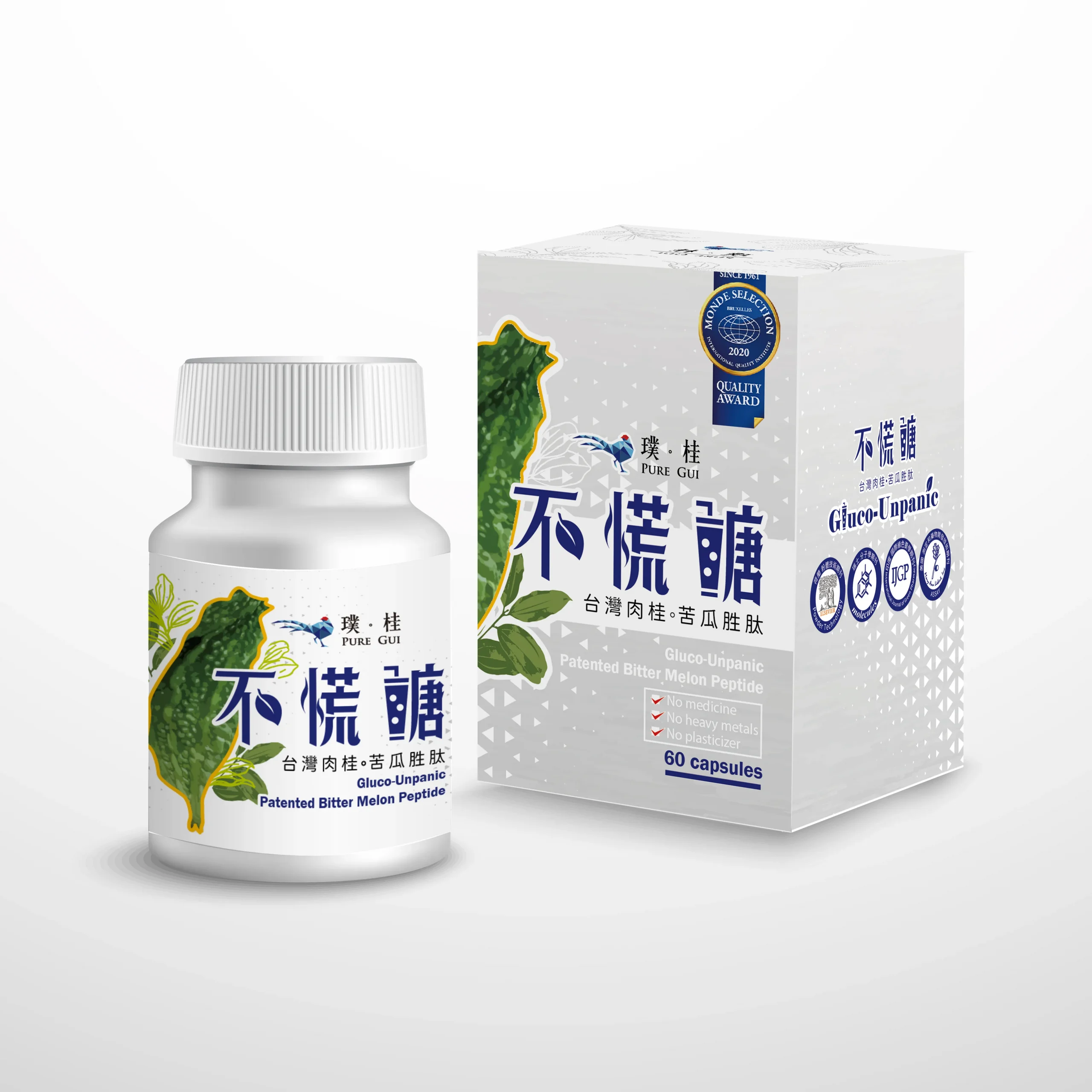 糖尿病保健品 - 質璞創新生技 不慌醣苦瓜胜肽肉桂膠囊